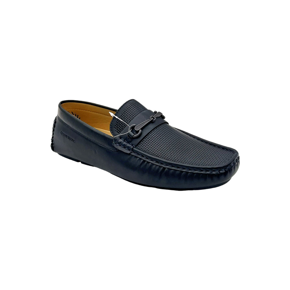 Aston Marc Mens Bit Driving Shoes Navy - Medium
